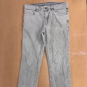 Prana Light Green/Gray Slim Fit Corduroy Pants